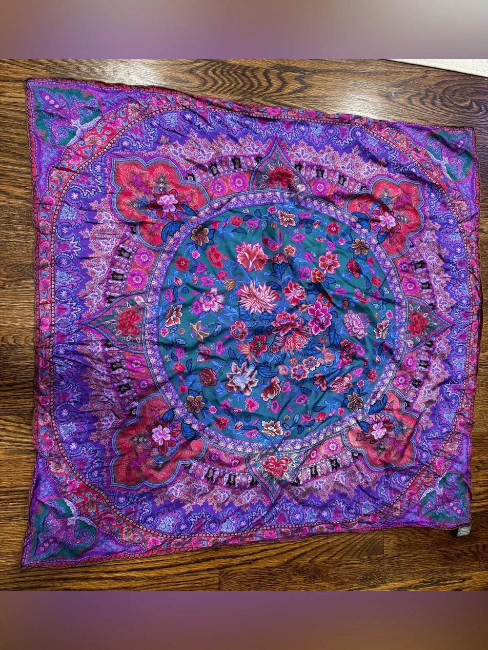 Coach Mandala Square Silk Scarf Boho Bohemian Made In Italy